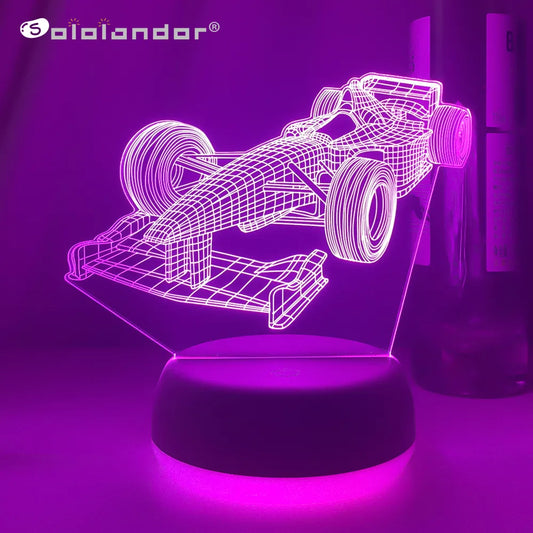 Racing Car 3d Illusion Led Night