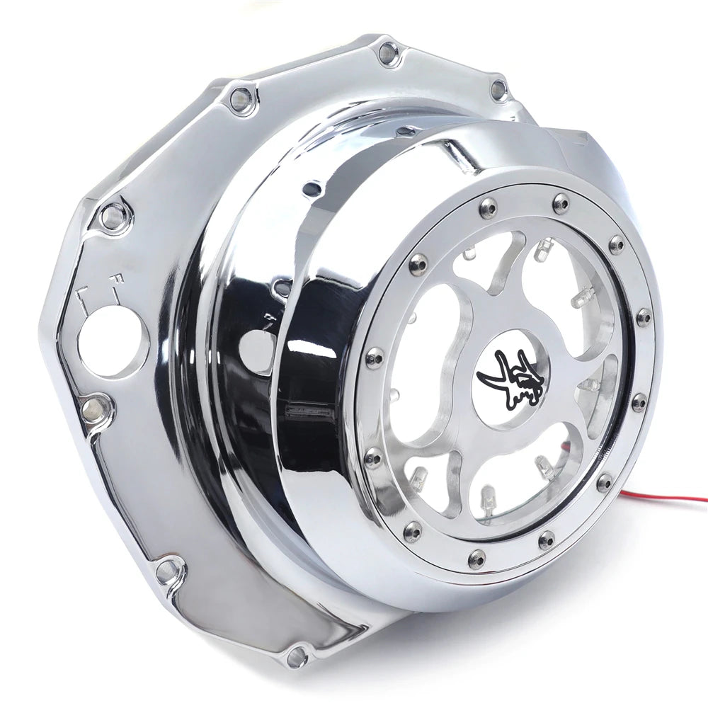 Suzuki GSX1300R Blue LED Clutch Cover - See-Through