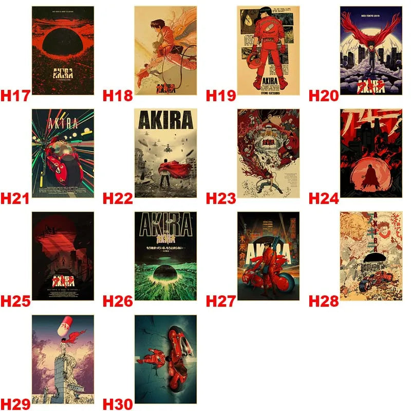 Classic Anime Movie Akira Posters