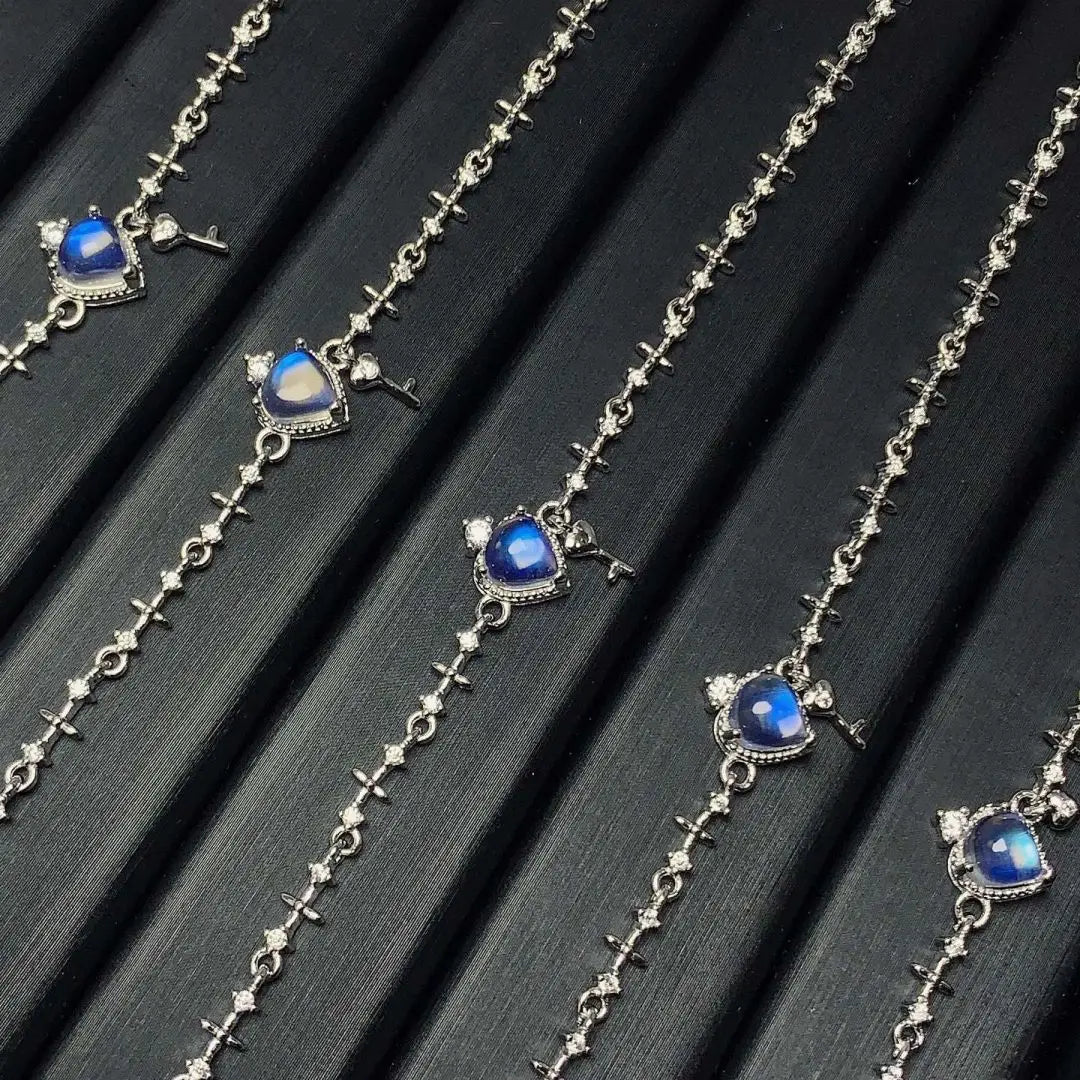Celestial Crown Silver Moonstone Bracelet