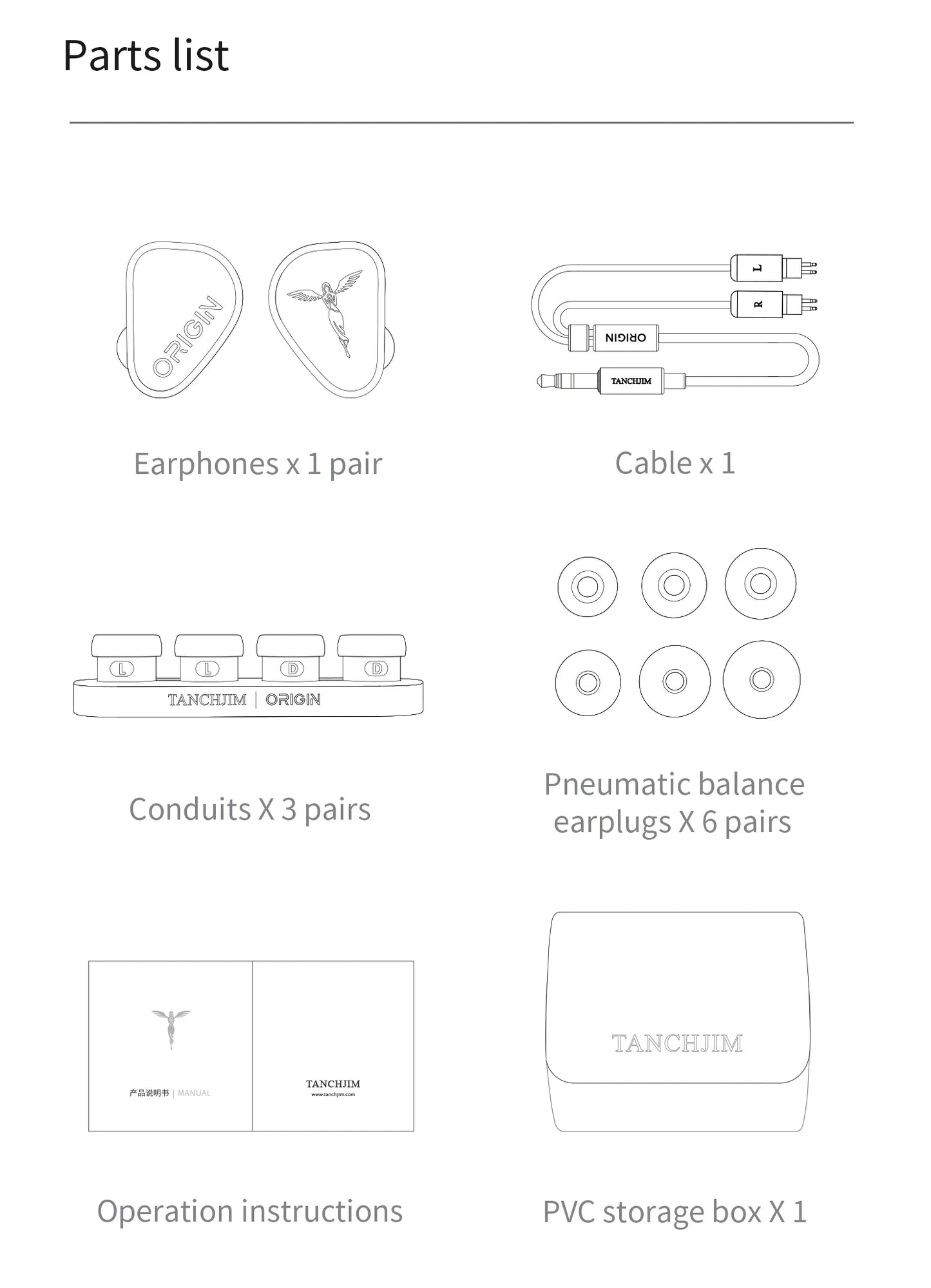 TANCHJIM ORIGIN DMT5 Dynamic Driver In-Ear Earphone IEM HiFi Music Earbuds Highly Pure Wire 0.78mm Wired Headset