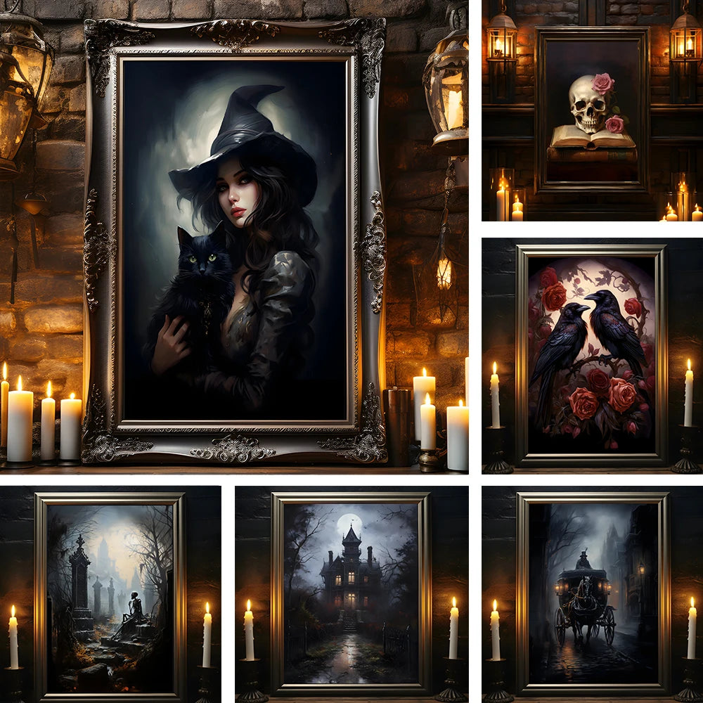 Victorian Spook: Dark Canvas Art for Eerie Homes