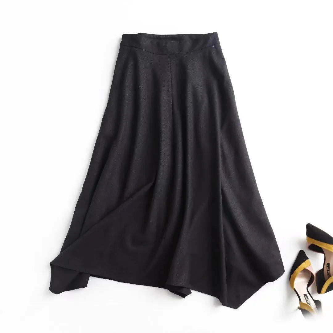 Long Skirt Retro High Waist Zipper