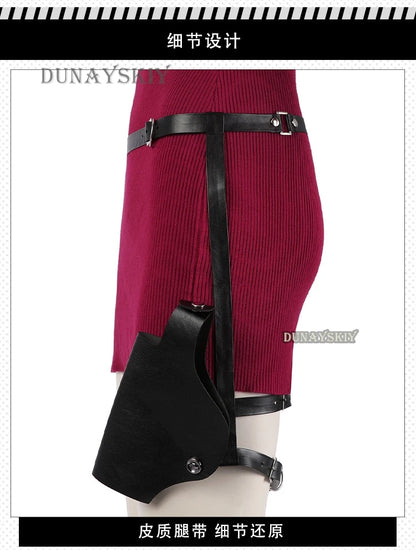 Ada Wong Evil Cheongsam Cosplay Costume Set