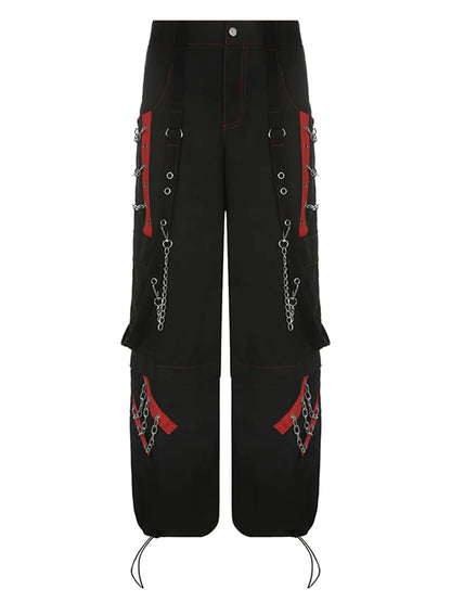 Cyber Punk Unisex Cargo Wide Leg Pants