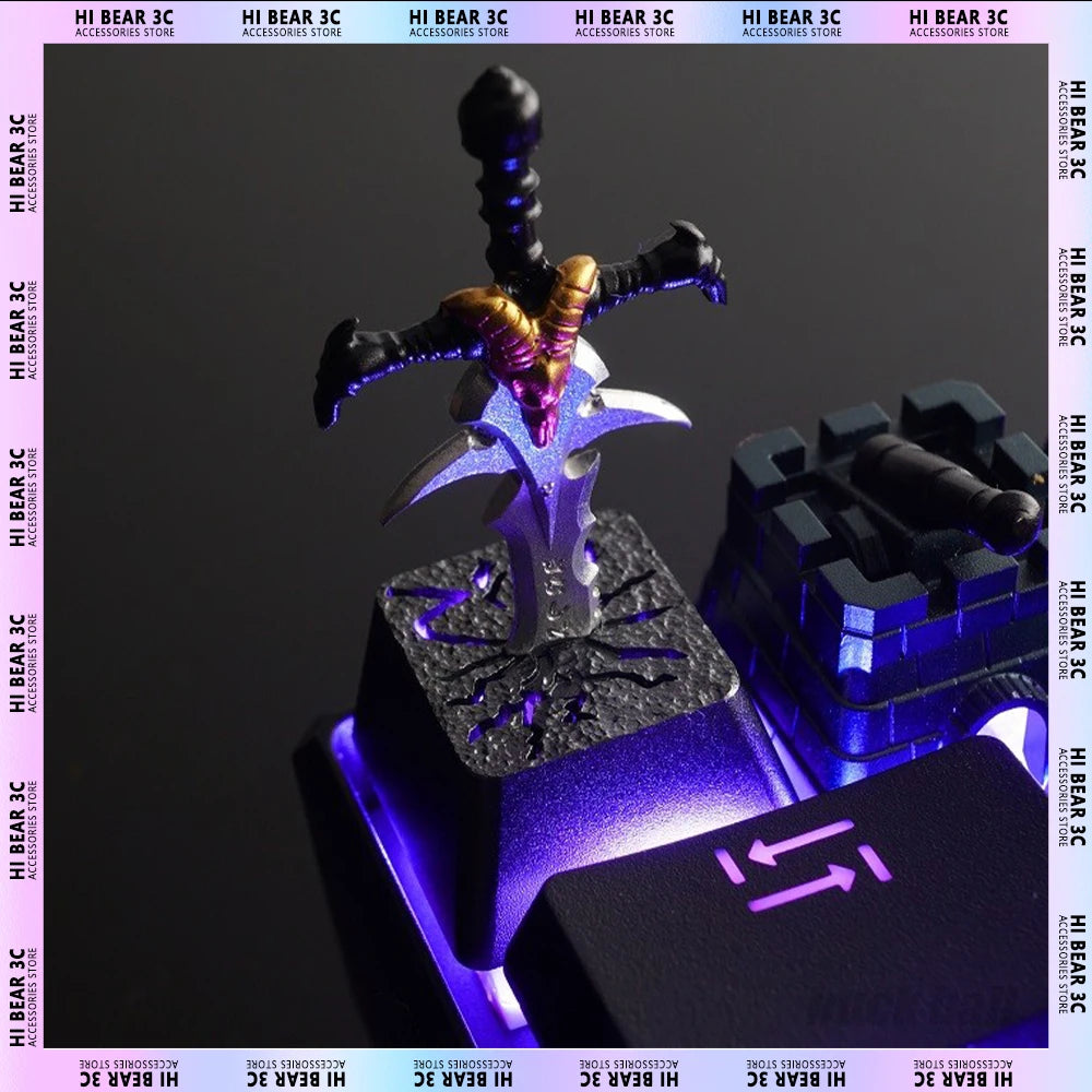 Frostmourne Metal Keycap Light Transmission