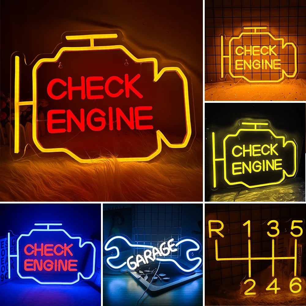 Check Engine Neon Sign Led Light