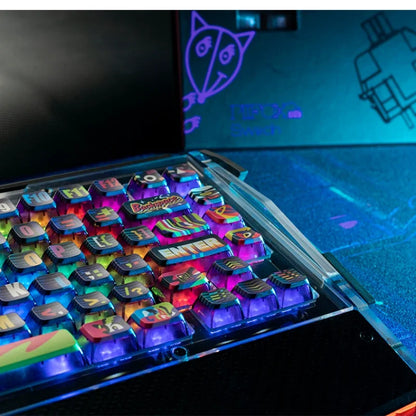 Original PIIFOX Neon Party Theme Transparent Keycap
