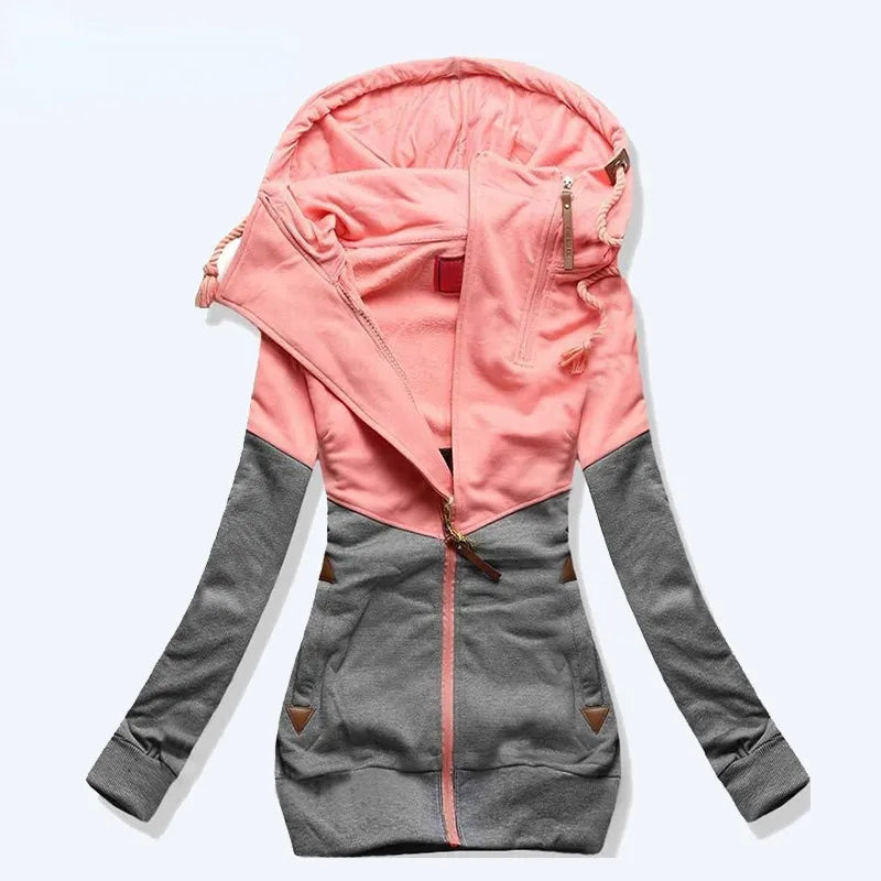 Pink Blue Hooded Sweatshirt