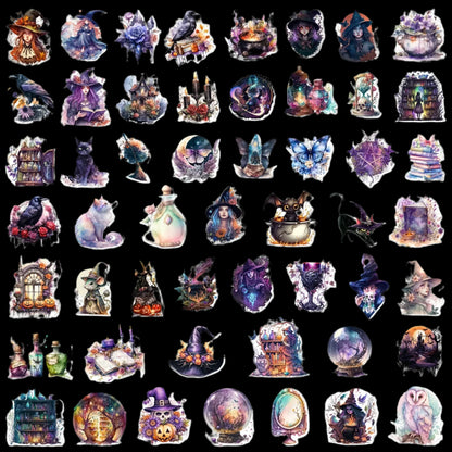 10/50pcs Cool Magic Witch Waterproof Sticker