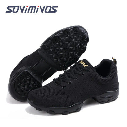 New Soft Sole Men Shoes Sports Anti-skid Square Dance Shoes Sneakers Net Jazz Shoes Fitness Team Performance Shoes