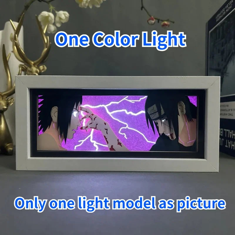Naruto 3D LED Lamp: Kakashi, Sasuke & Itachi Glow