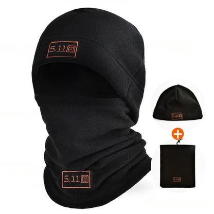 Tactical Military Fleece Hat&Scarf Set Thermal Head Cover Winter Warm Balaclava Face Mask Sports Cycling Bonnet Neck Protector