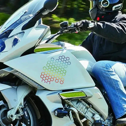 Honeycomb Helmet Decals - Waterproof Motocross Stickers