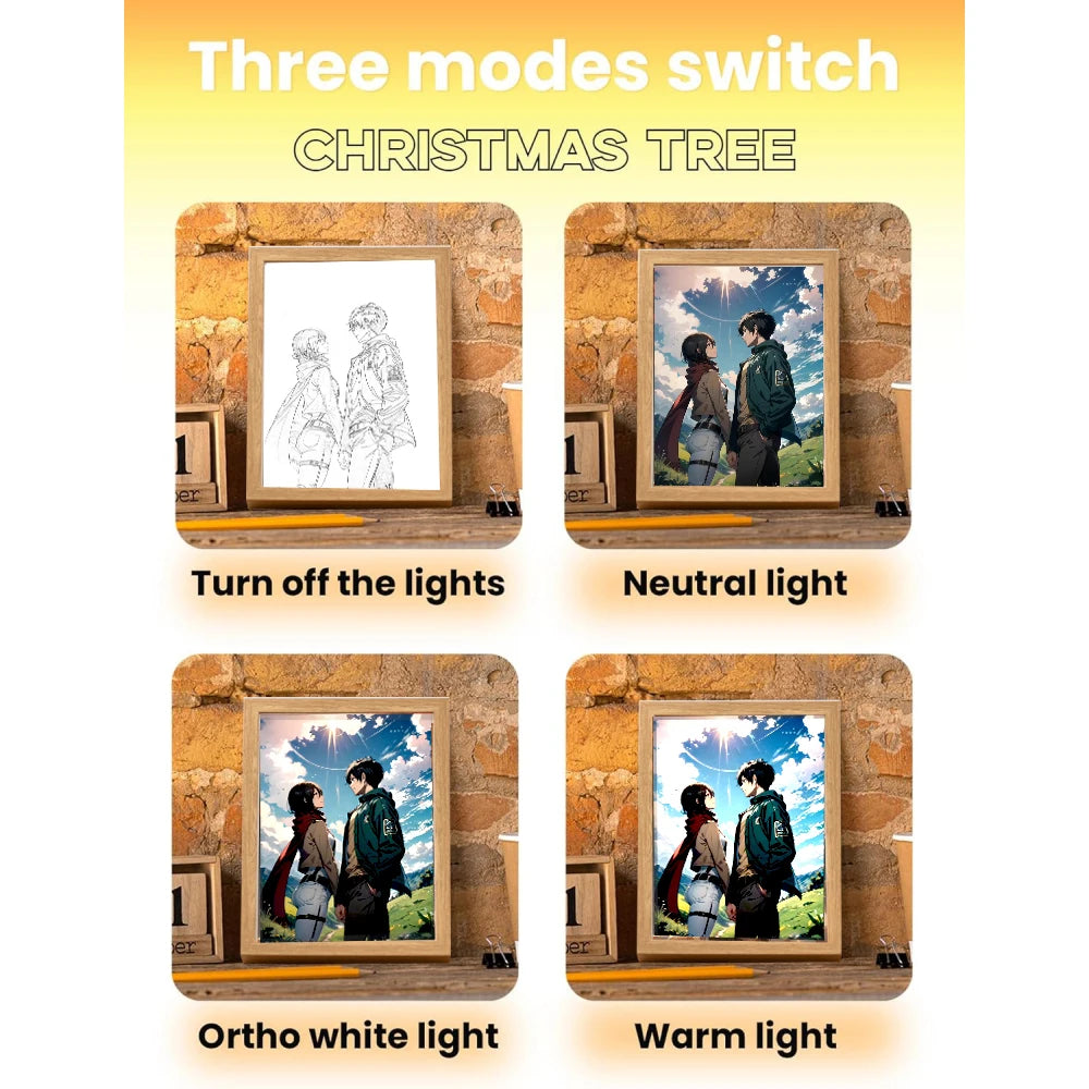 Anime Titan Glow Frame: LED Moonlight Decor