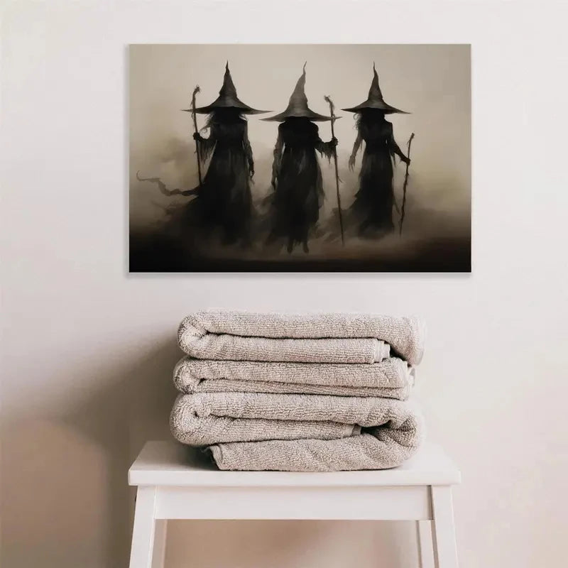 Abstract Retro Witch Wall Art Poster