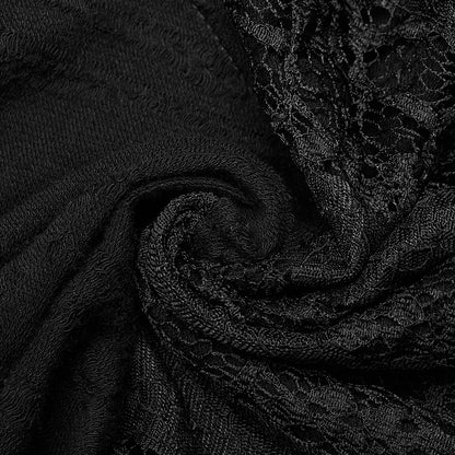 Gothic Elegance: Irregular Mesh Slip Dress