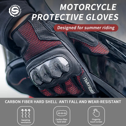 Star Field Knight Carbon Fiber Summer Bike Gloves