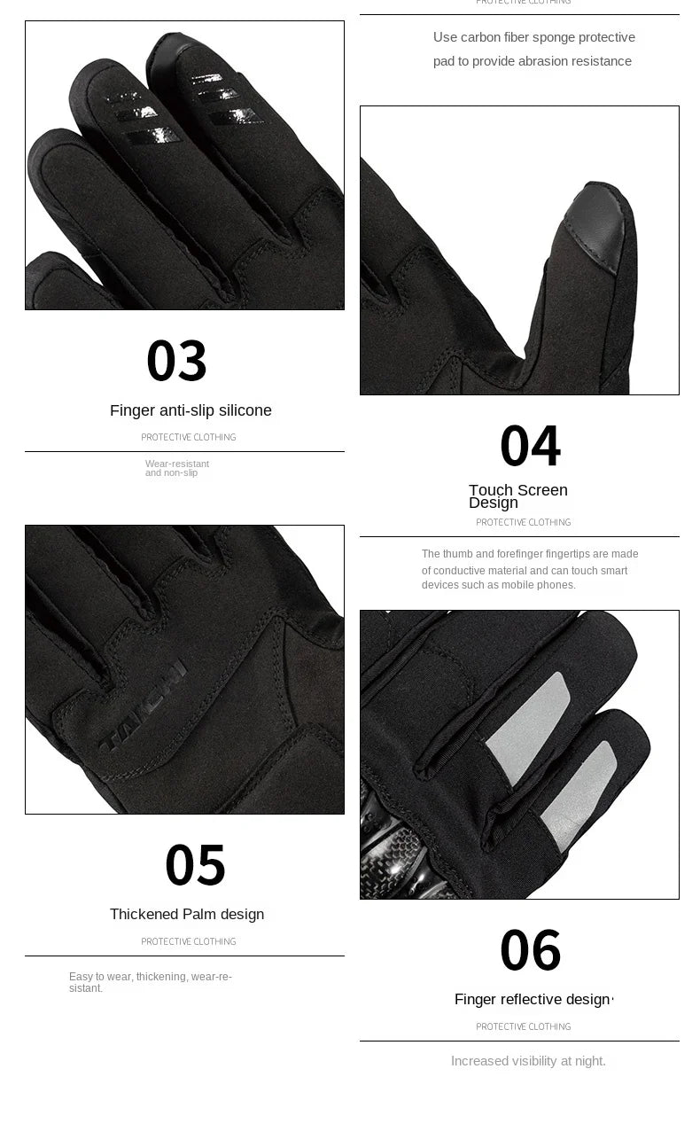 CarbonArmor 4-Season Touch Riding Gloves