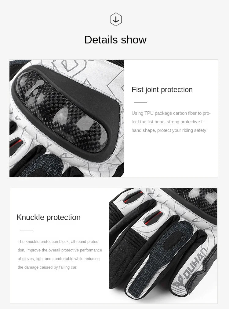 DUHAN W2 All-Weather Motorcycle Gloves Unisex