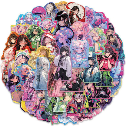 Anime Girl Cartoon Decoration Sticker