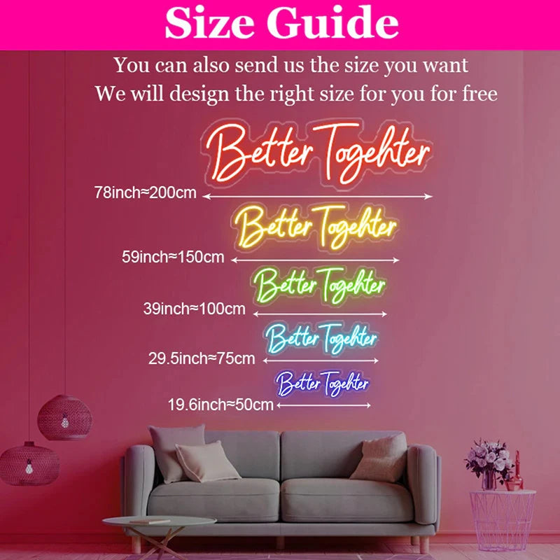 Neon Sign Artwork Acrylic Heart Led Light