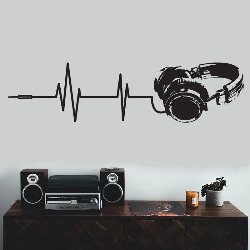 Headphone wall stickers