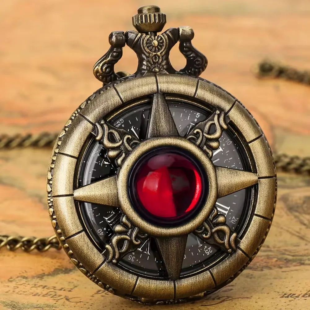 Elegance in Time: Vintage Quartz Pocket Watch Necklace