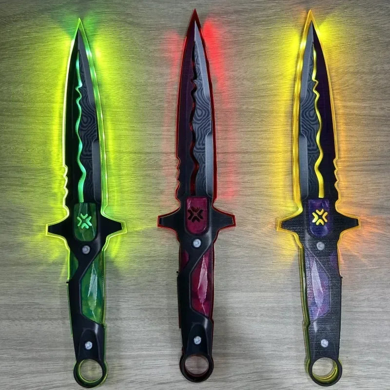 Valorant Weapon 30cm VCT LOCKIN Melee Acrylic Lumines Sword  Knife Cosplay Props Model Game Peripheral Sword Gift Toys for Boys