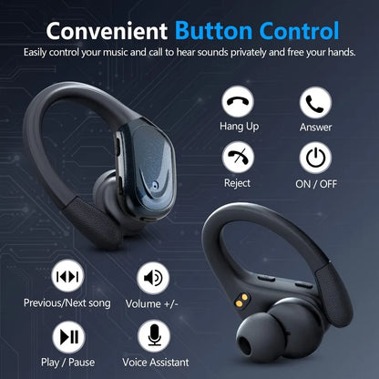 Control Noise Reduction Earhooks Waterproof Headset for Sports