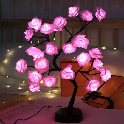 Rose Flower Tree Lights Decoration Gift