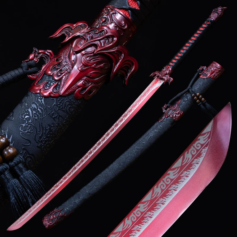 Kongfu Red Flame Training Sword - High Manganese Steel