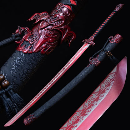 Kongfu Red Flame Training Sword - High Manganese Steel