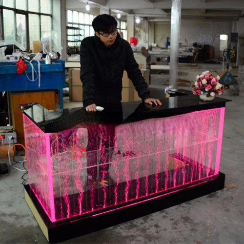 Modern Night Club Led Bar Counter Used Light Up Acrylic Aquarium Bar Table Furniture For Bar