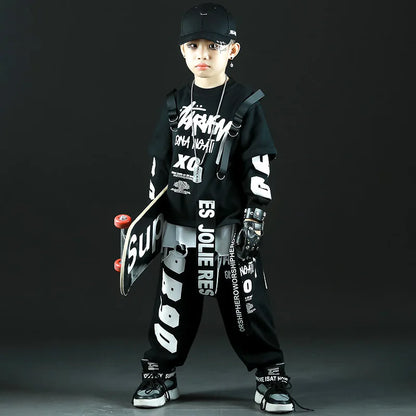 Children Hip Hop Dancer Clothes Boys Girls