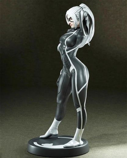 Black Cat Girl Figure Unpainted No Color