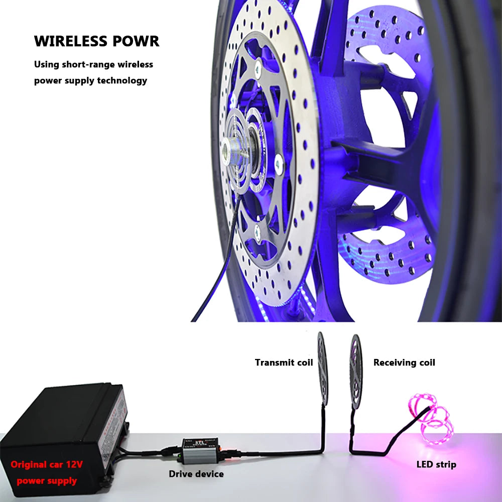 MotoGlow Hub Light - Colorful LED Wheel Lamp