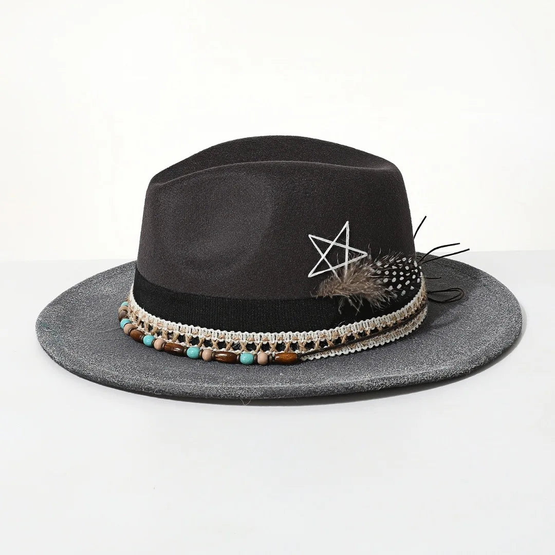 Handmade Suede Fedora Hat — Vintage Jazz