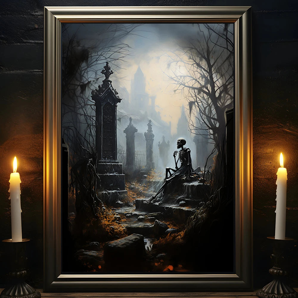 Victorian Spook: Dark Canvas Art for Eerie Homes