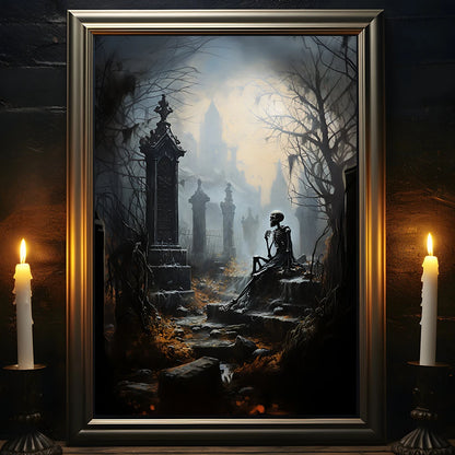 Victorian Spook: Dark Canvas Art for Eerie Homes