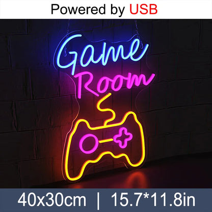 Game Neon Sign Light LED Game Zone