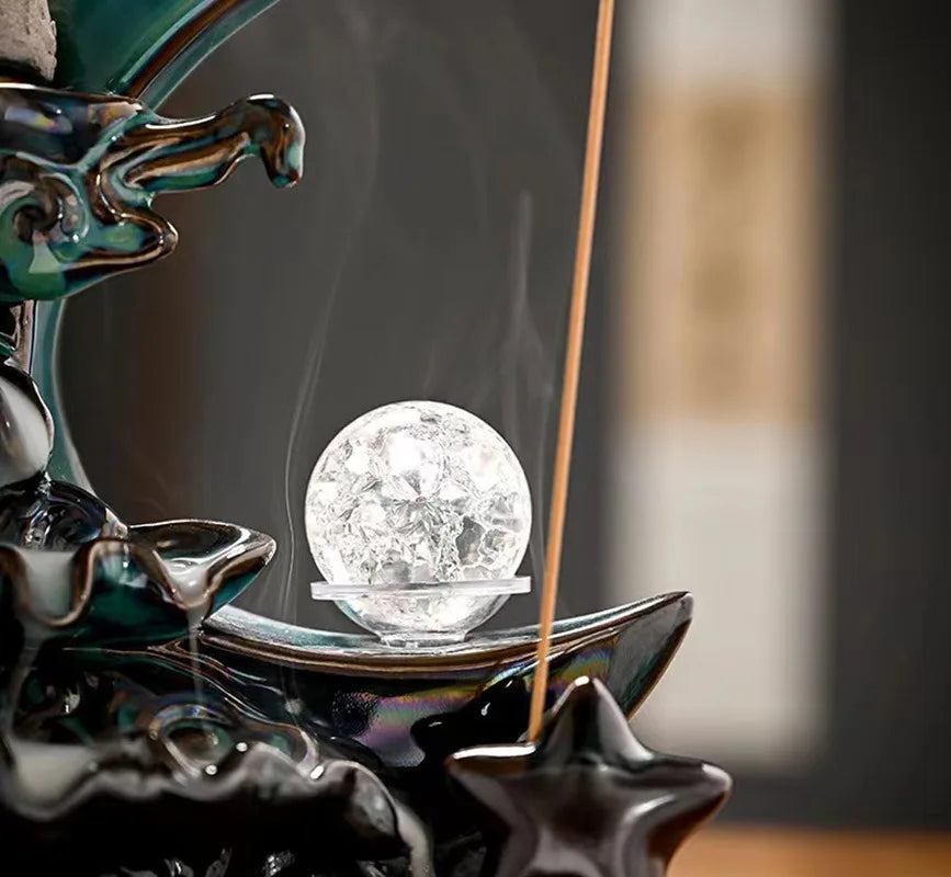 Zen Moon Ceramic Incense Plate - Aromatic Home Decor