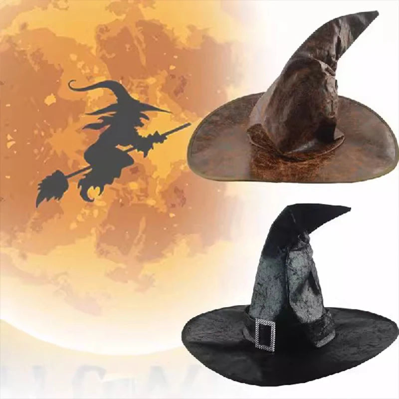 Enchanted Black Wizard Hat for Masquerade & Cosplay