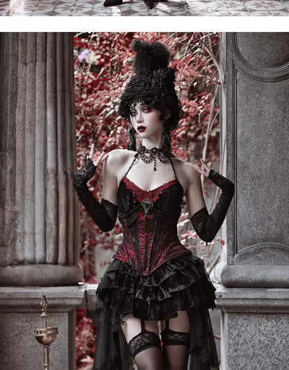 Velvet Chic: Camisole, Waistband & Skirt Set