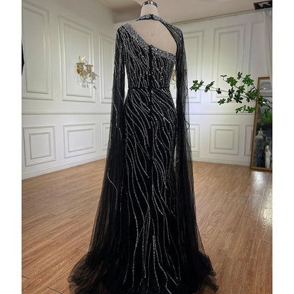 Serene Hill Black Mermaid Elegant Evening Dresses
