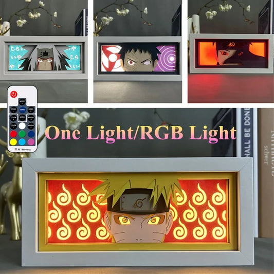 Naruto 3D LED Lamp: Kakashi, Sasuke & Itachi Glow