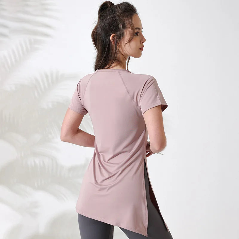 Women Workout Shirts Sports Top Breathable Wear