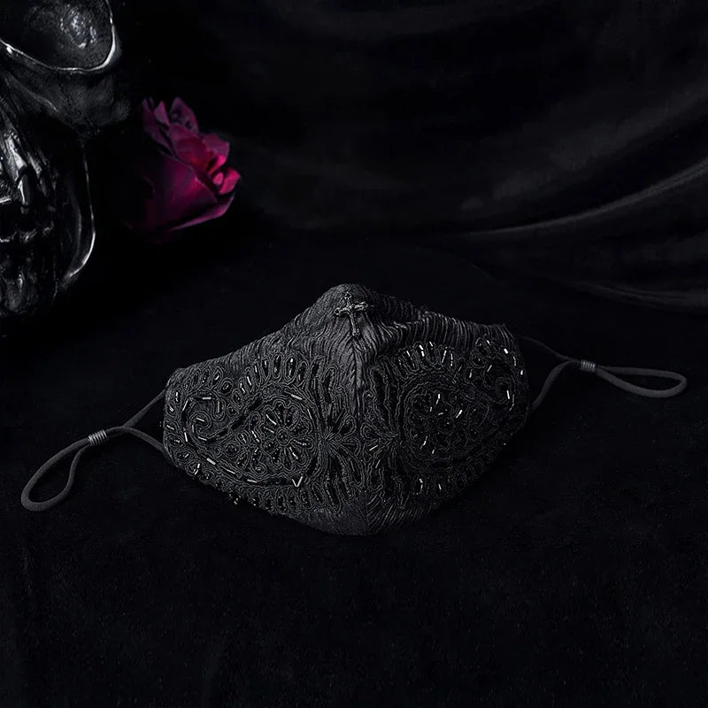 Gothic Royal Embellished Mesh Mask