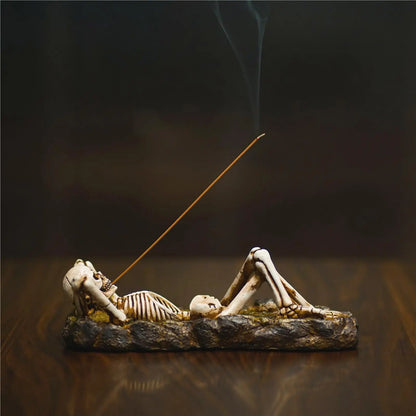 Skull Serenity Incense Holder Sculpture