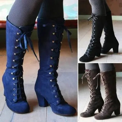 Casual Riding Boots Winter Lace Up